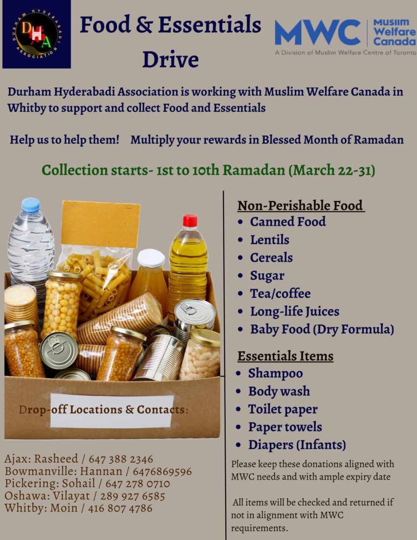 DHA – MWC Food Drive